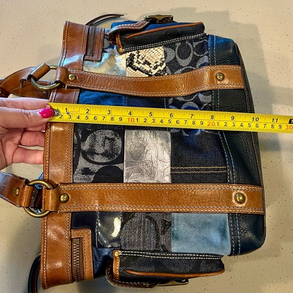 Coach Patchwork & Leather Tote Bag - Picture 8 of 11